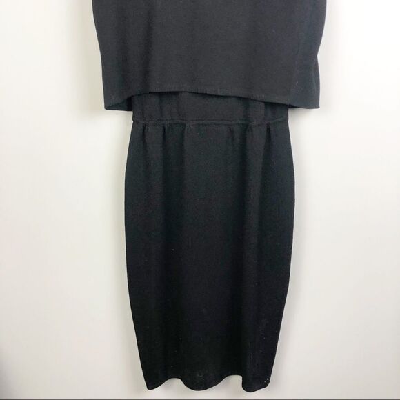 ST. JOHN | Vintage Black Two Piece Set Dress & Crop Bolero Jacket Women’s 10 - Picture 10 of 12